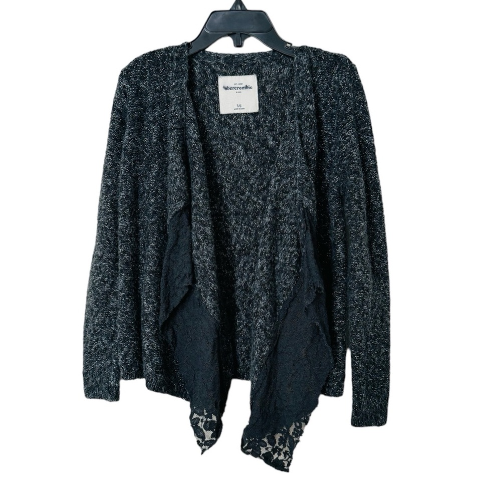 Abercrombie Girls Size 5/6 Black Cardigan Sweater